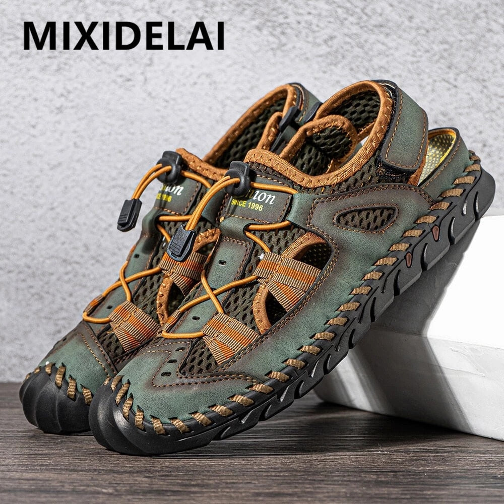 Men's Sandals Outdoor Soft Sandals Slides Handmade Sandals Outdoor Slippers