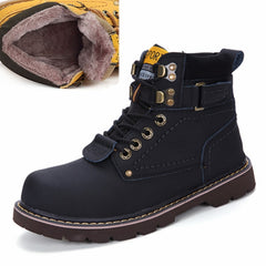 Men Ankle Snow Boots With Fur Shoes Outdoor