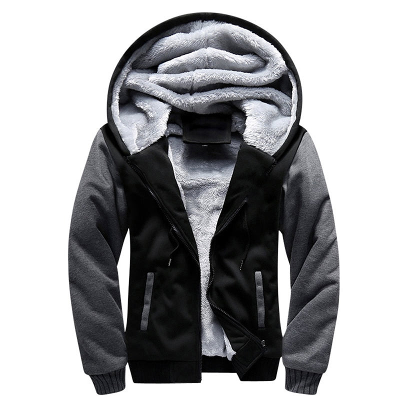 Men Jacket Camouflage Thicken Jackets Hooded Fleece Long Sleeve Down Jacket