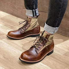 Men Boots Winter Keep Warm Ankle Boots High-top Platform Shoes Footwear