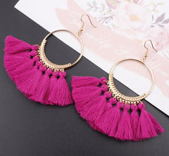 Fashion Tassel Earrings Creative Jewelry Large Hoop Earrings