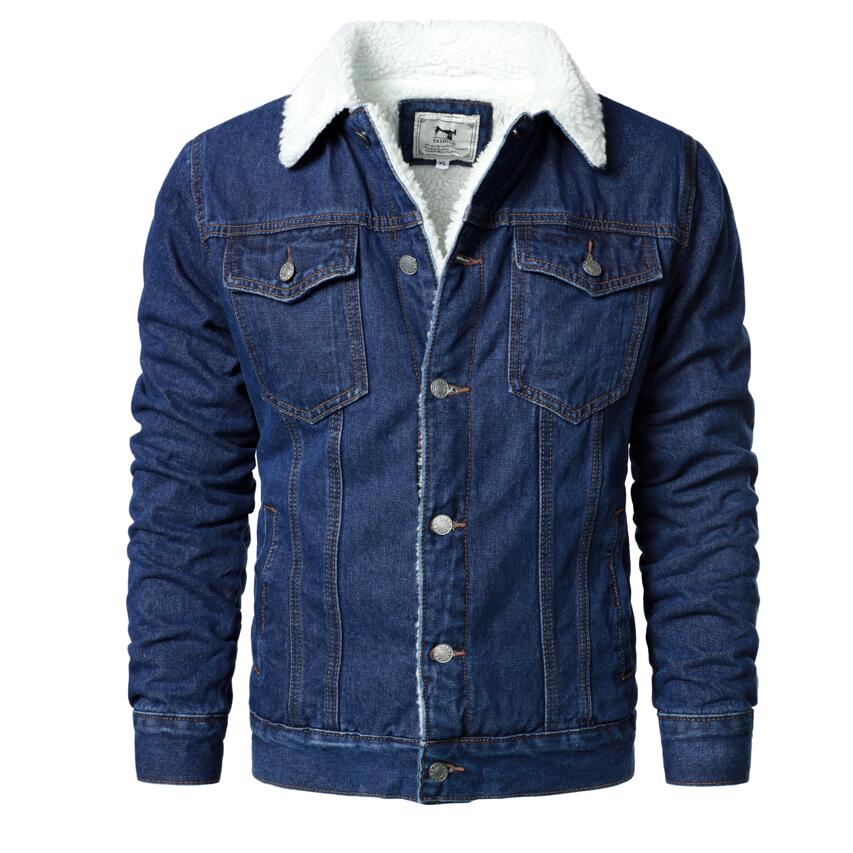 Men Denim Jackets Slim Casual Coats Thicker Winter Jean Jackets Warm Coats