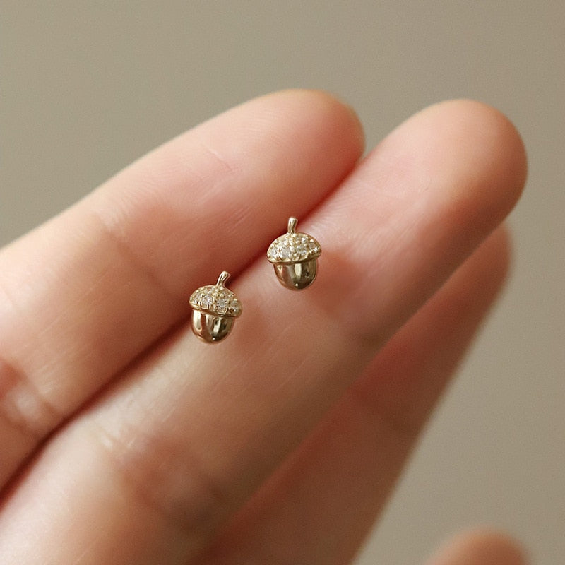 Acorn Shaped Small Plant Earrings