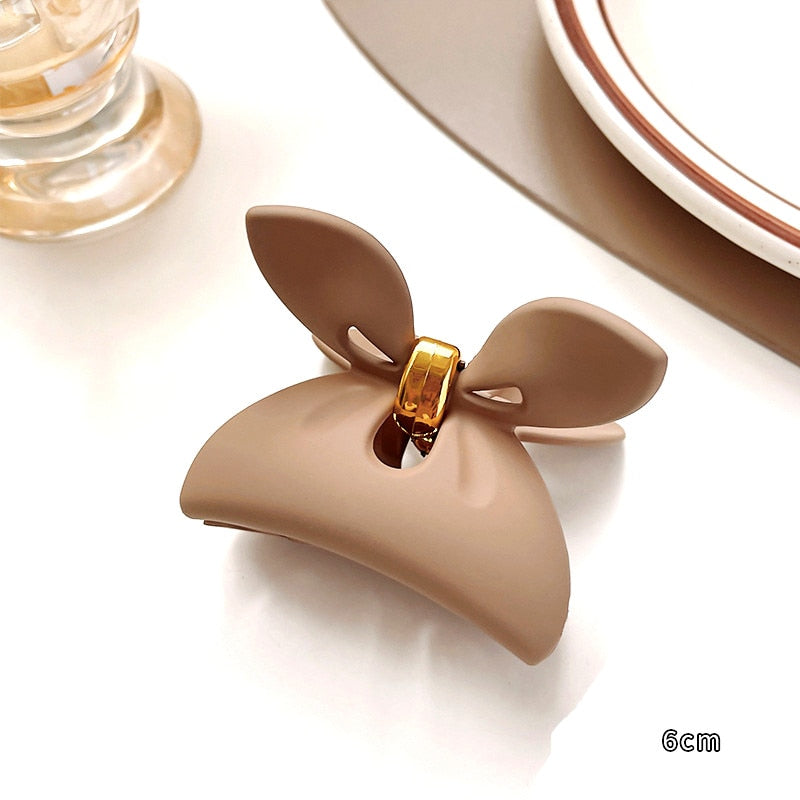 Matte Solid Hair Claw Elegant Simple Acrylic Hair Clips