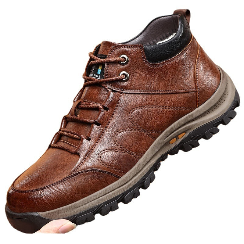 Men Winter Boots Thick Comfortable Rubber Soled Non-slip Boots