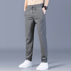 Men's Trousers Mid-Waist Loose Straight-Leg Casual Pants Quick-Drying Sports Pants