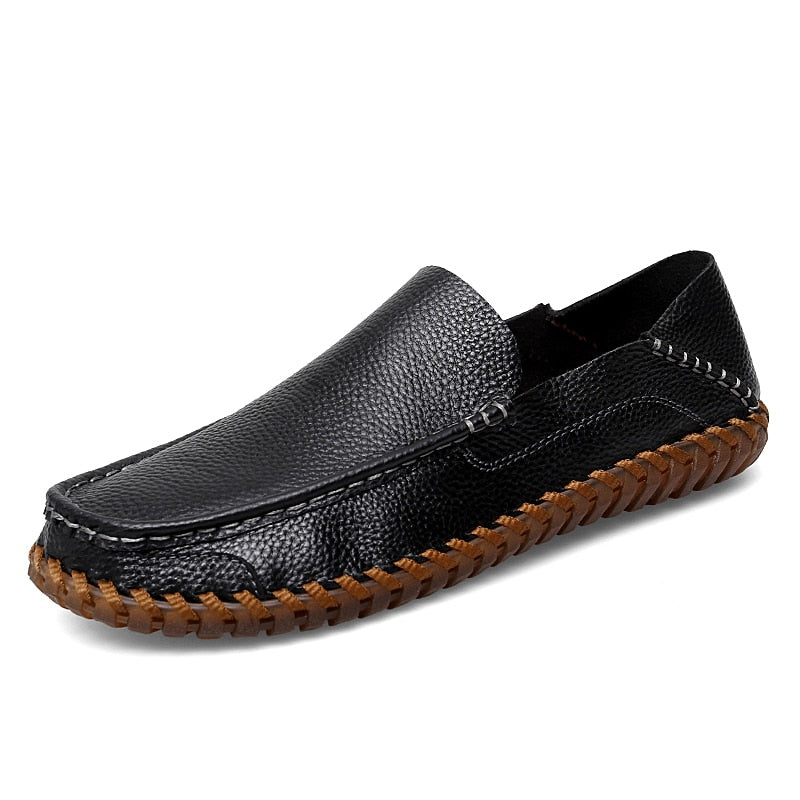 Men Loafers Cow Leather Casual Shoes For Man Soft Spring