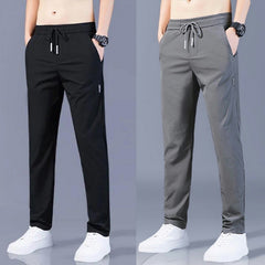 Men's Trousers Mid-Waist Loose Straight-Leg Casual Pants Quick-Drying Sports Pants