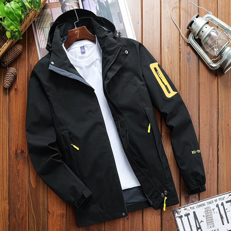 Windbreaker Windproof Waterproof Zip Up Jacket Men Bomber