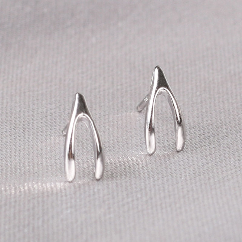 Silver Needles Lovely Mini Stud Earrings Women Cute Heart Star Moon