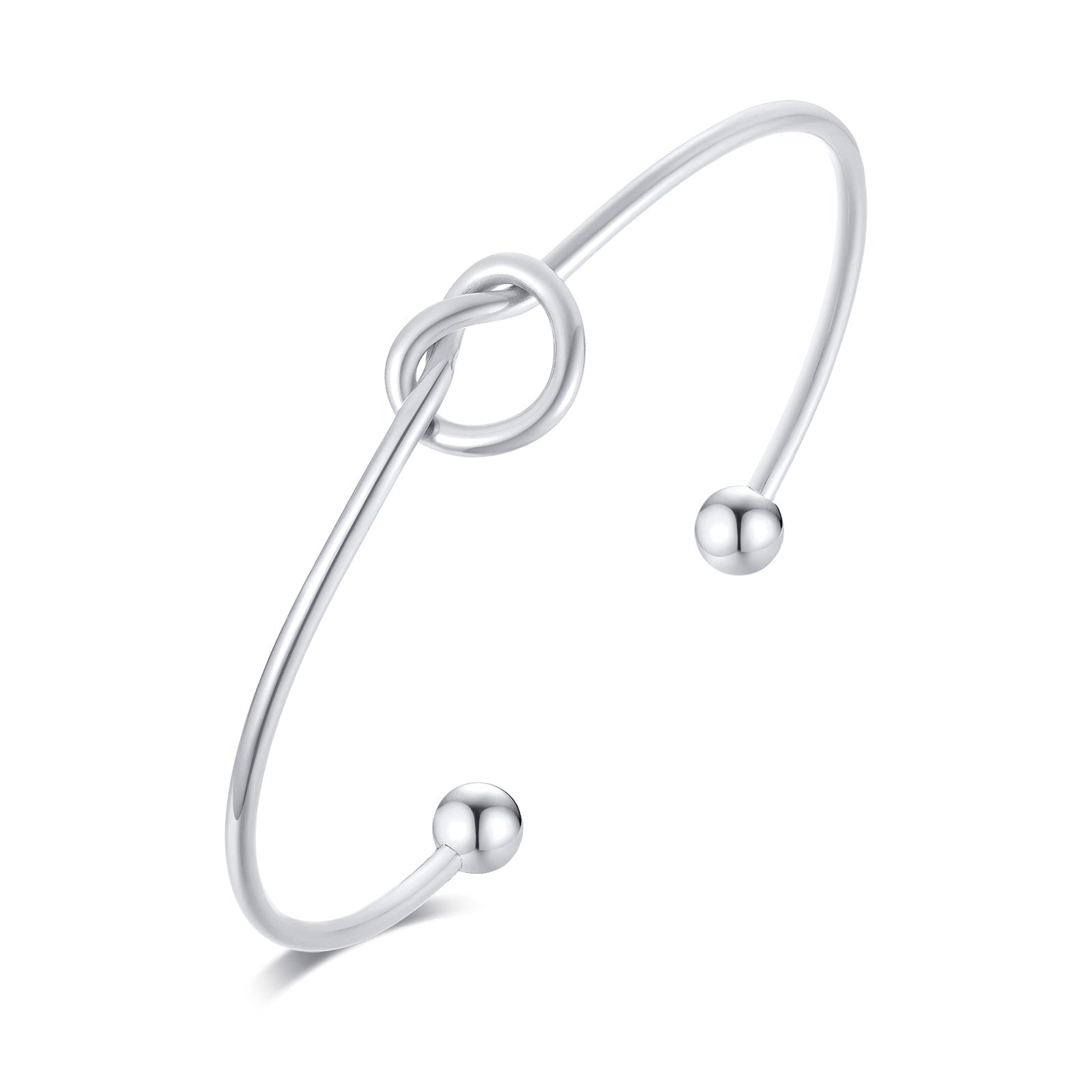 Trendy Round Circular Open Knot Cuff Bangle Bracelets