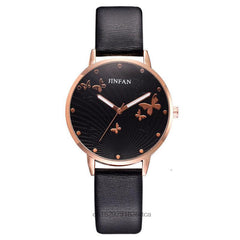 Elegant Simple Butterfly Design Dial Design Ladies Watches