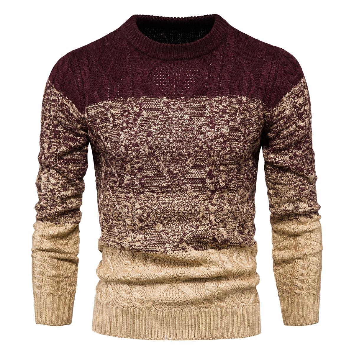 Mens Sweaters Thick Winter Warm Breathable Wool Sweaters Knit Pullover