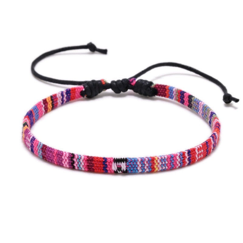 Anklets for Men And Women Braided Rainbow Foot