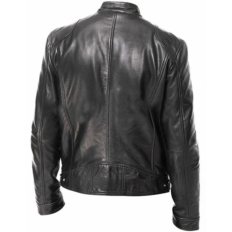 Men Slim Jackets Zipper Motorcycle Jackets Men Moto Biker Coats