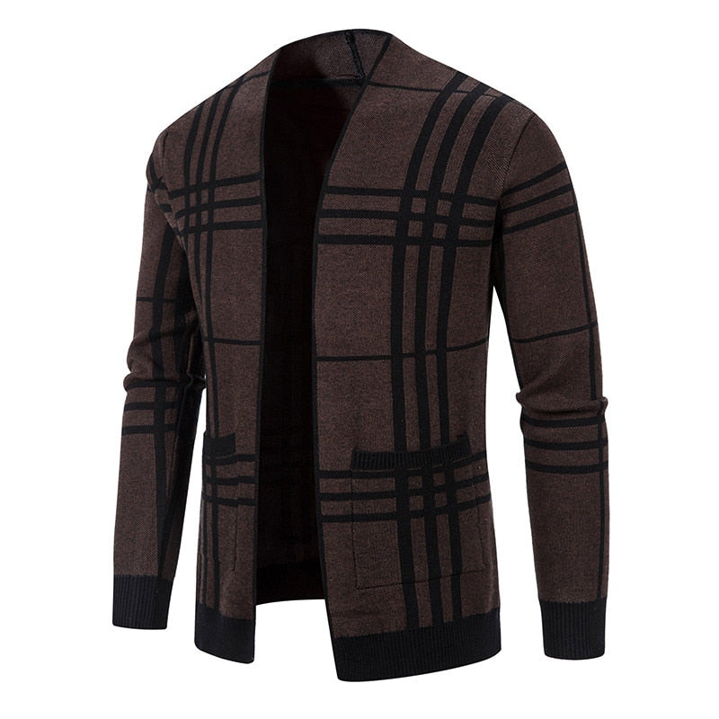 Cardigan Men's Knit Winter Coats Business Casual Jackets Tops Coat Knitwear