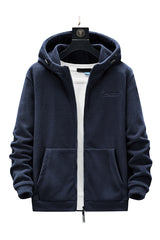 Men Jackets Coat Polar Fleece Outerwear Hooded Winter Windbreaker