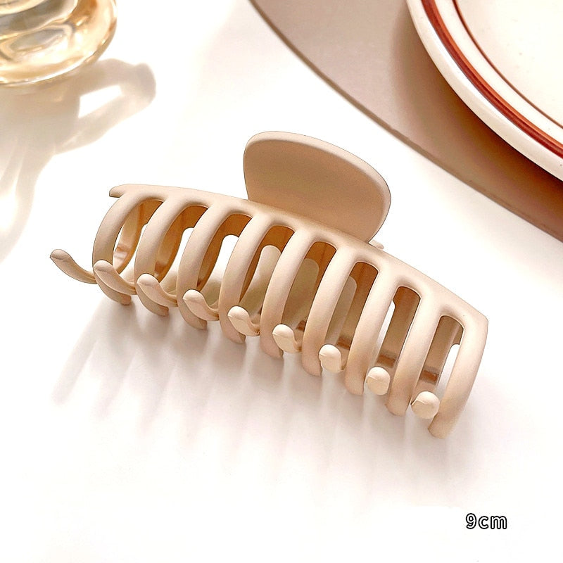 Matte Solid Hair Claw Elegant Simple Acrylic Hair Clips