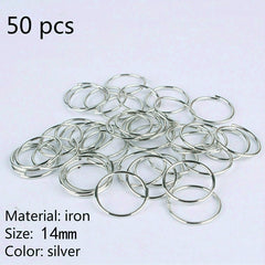 5-50pcs/bag Silver Metal Hair Rings Braid Dreadlocks Bead Hair