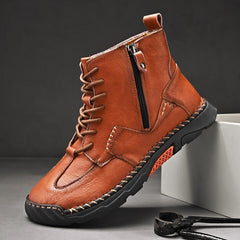 Men Ankle Handmade Boots Safety Shoes Casual Shoes Comfy Soft Sole