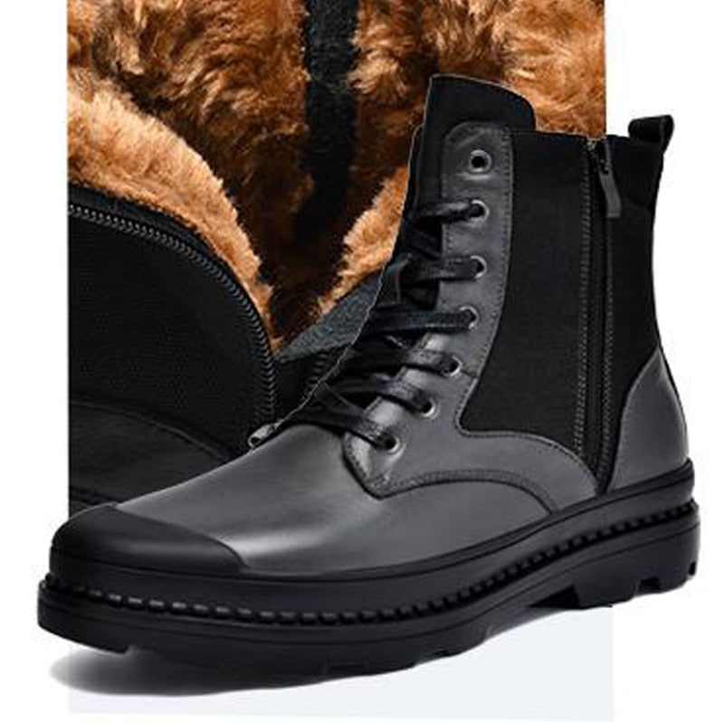 Men Boots Natural Autumn And Winter Shoes WaterProof Shoes Ankle Boots