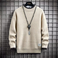 Men Sweater Casual Trend Pullover O-Neck Sweaters