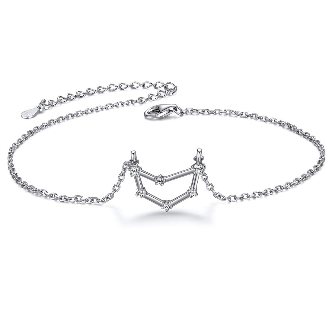 Silver Anklets for Women Constellation