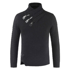 Men Turtleneck Sweater Pullover Shirts Clothing Knitting