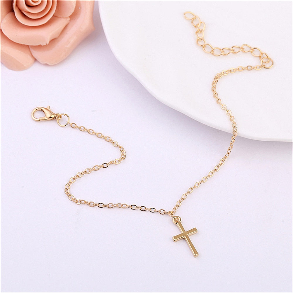 Bohemia Cross Pendant Ankle Bracelet Fashion Foot Jewelry