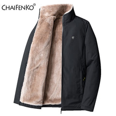 Men Winter Windproof Warm Thick Fleece Jacket Casual Coat Jacket