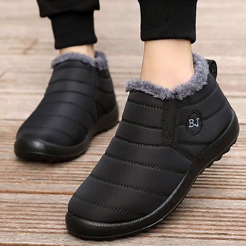 Men Boots Winter Shoes Waterproof Snow Boots Winter Warm Fur Ankle Boots