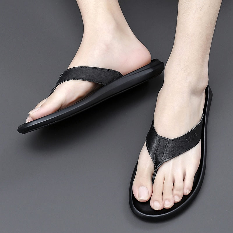 Men Flip Flops Soft Bottom Non-slip Slippers Casual Beach