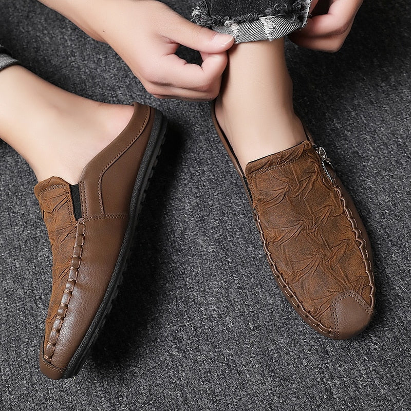 Men Half shoes Slip On Loafers Slippers Classic Lightweight Outdoor Flat