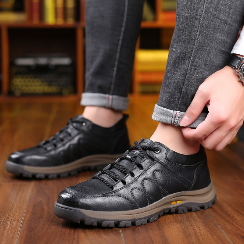 Shoes Lace Up Non-slip Hard-Wearing Outdoor Work Simple Casual Shoes