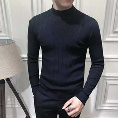 Men Sweater Wool Turtleneck Winter Warm Cotton Pullovers Sweaters