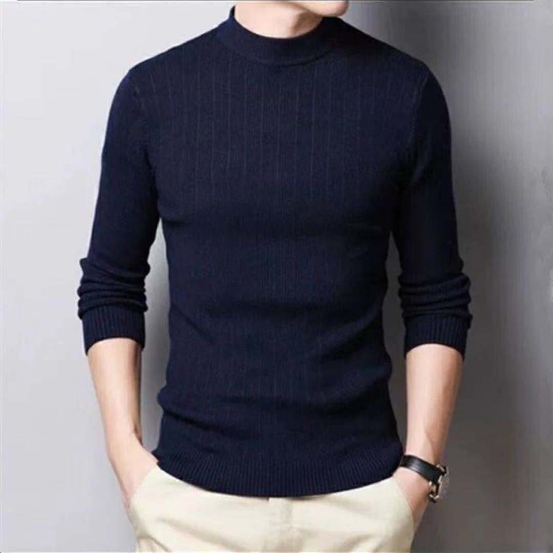 Men Sweater Wool Turtleneck Winter Warm Cotton Pullovers Sweaters