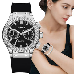 Fashion Rubber Women Watches Luxurious Brand Casual