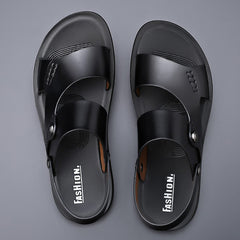 Men Sandals Outdoor Beach Sandals Flat Non-slip Soft Casual Footwear Slippers