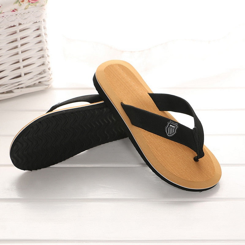 Slippers Men Flip Flops Beach Sandals Non-slip Flat Shoes Slippers Outdoor Slides