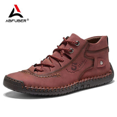 Men Boots Winter With Fur Warm Ankle Boots Snow Shoes Split Boots