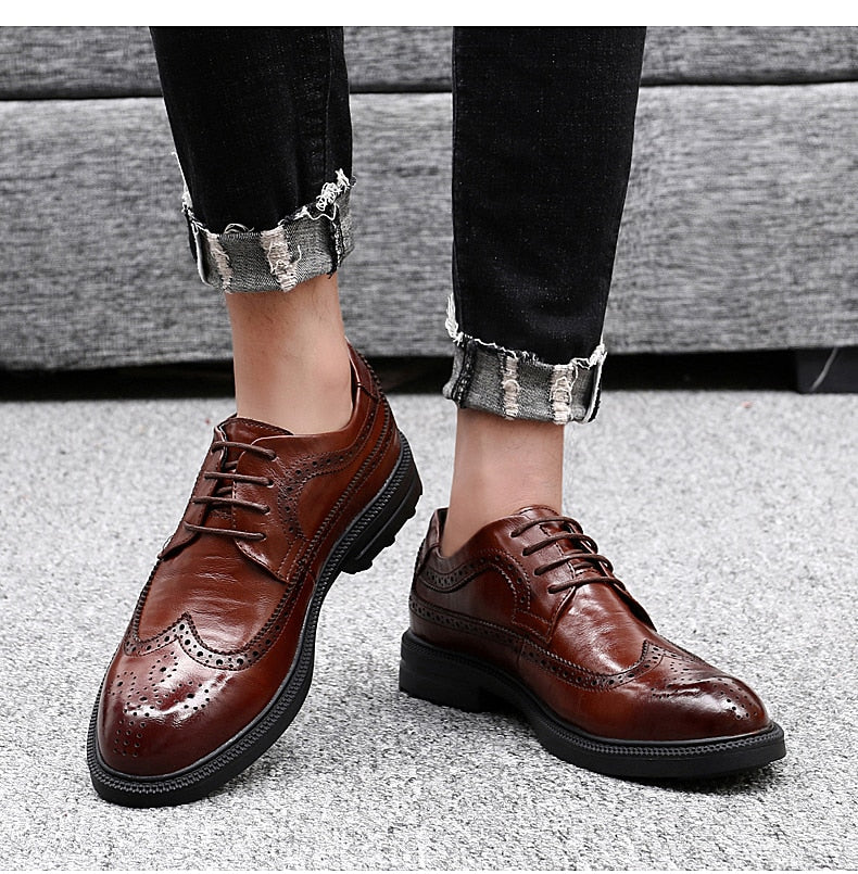 Men Formal Shoes Dress Office Shoes Men Comfortable Loafers Oxford Flat