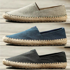 Footwear Flat Shoes Hemp Lazy Flats Men Moccasins Loafers Driving Shoes