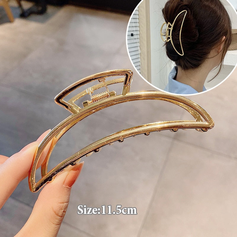 Women Geometric Hair Claw Girls Clamps Fashion