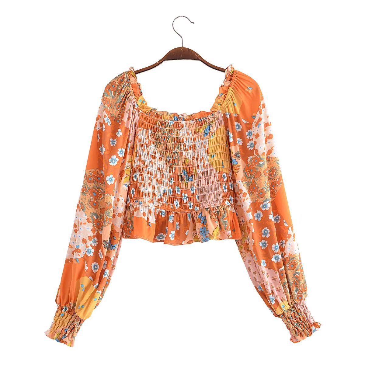 Rayon Cotton Bohemian Style Casual Women Elastic Tops