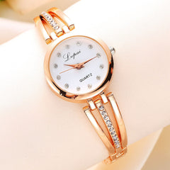 Watches Fashion Ladies Unisex Stainless Steel Rhinestone Quartz