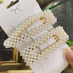 Simulated Pearl Hair Clips For Women