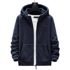 Men Jackets Coat Polar Fleece Outerwear Hooded Winter Windbreaker