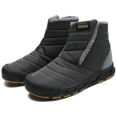 Men Snow Boots Plush Warm Winter Ankle Boots Non-slip Shoes