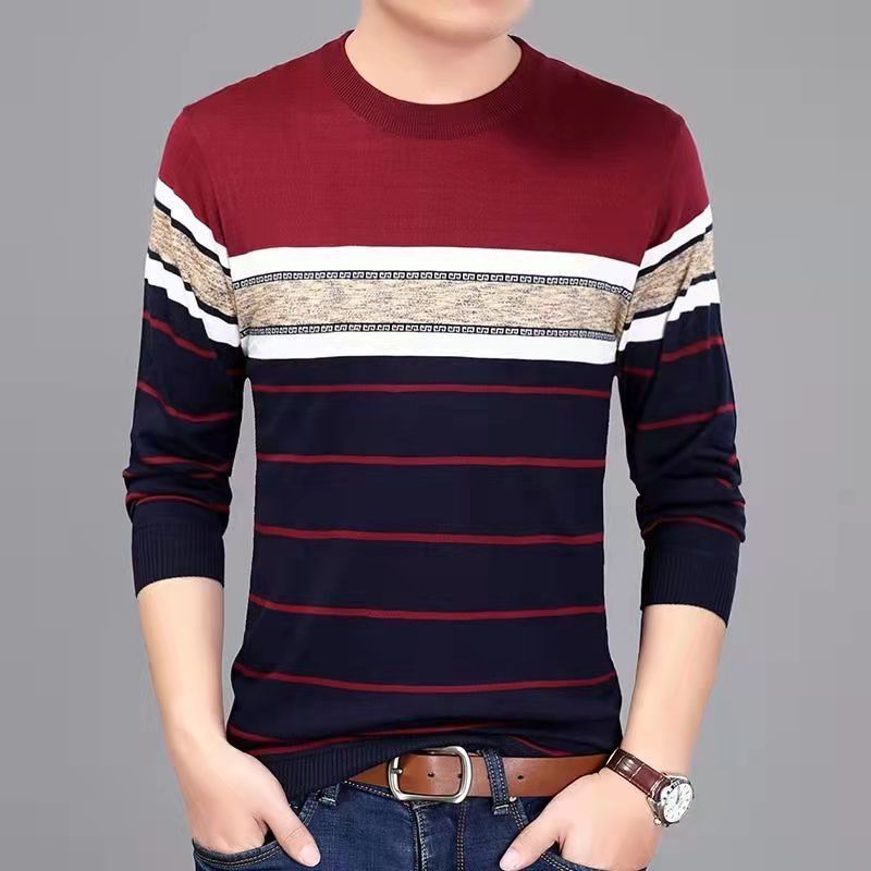 Button Casual Sweaters Man Long Sleeve Pullover Knitting Streetwear