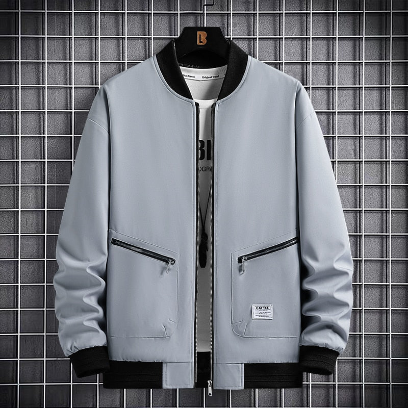 Mens Bomber Jackets Outdoor Windbreaker Baseball Jackets